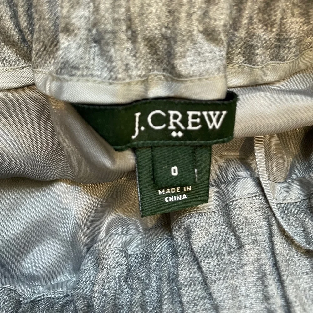 J. Crew Mini Gray Cinched Waist with Pockets Skirts Wool Blend
